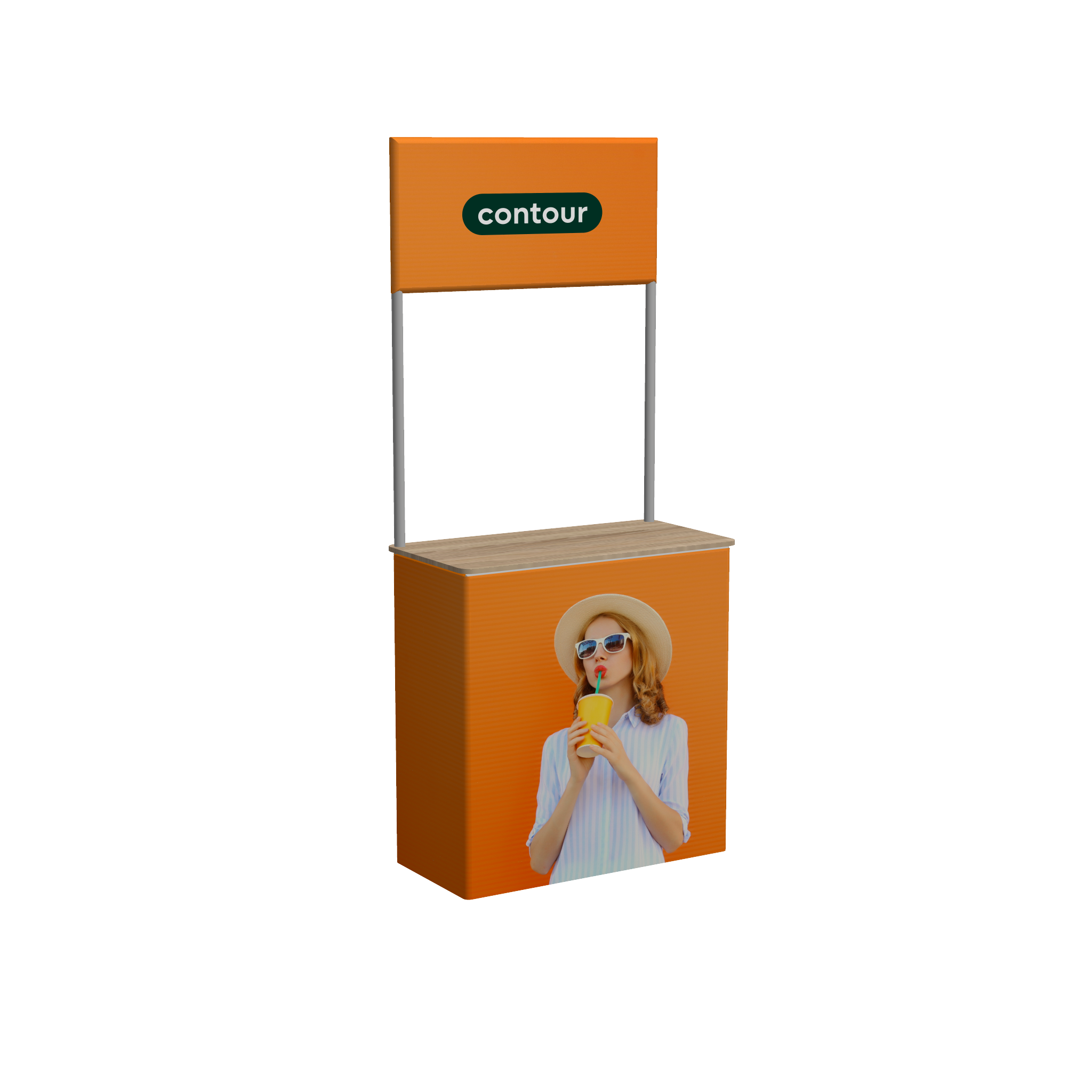 contour counter with fronton