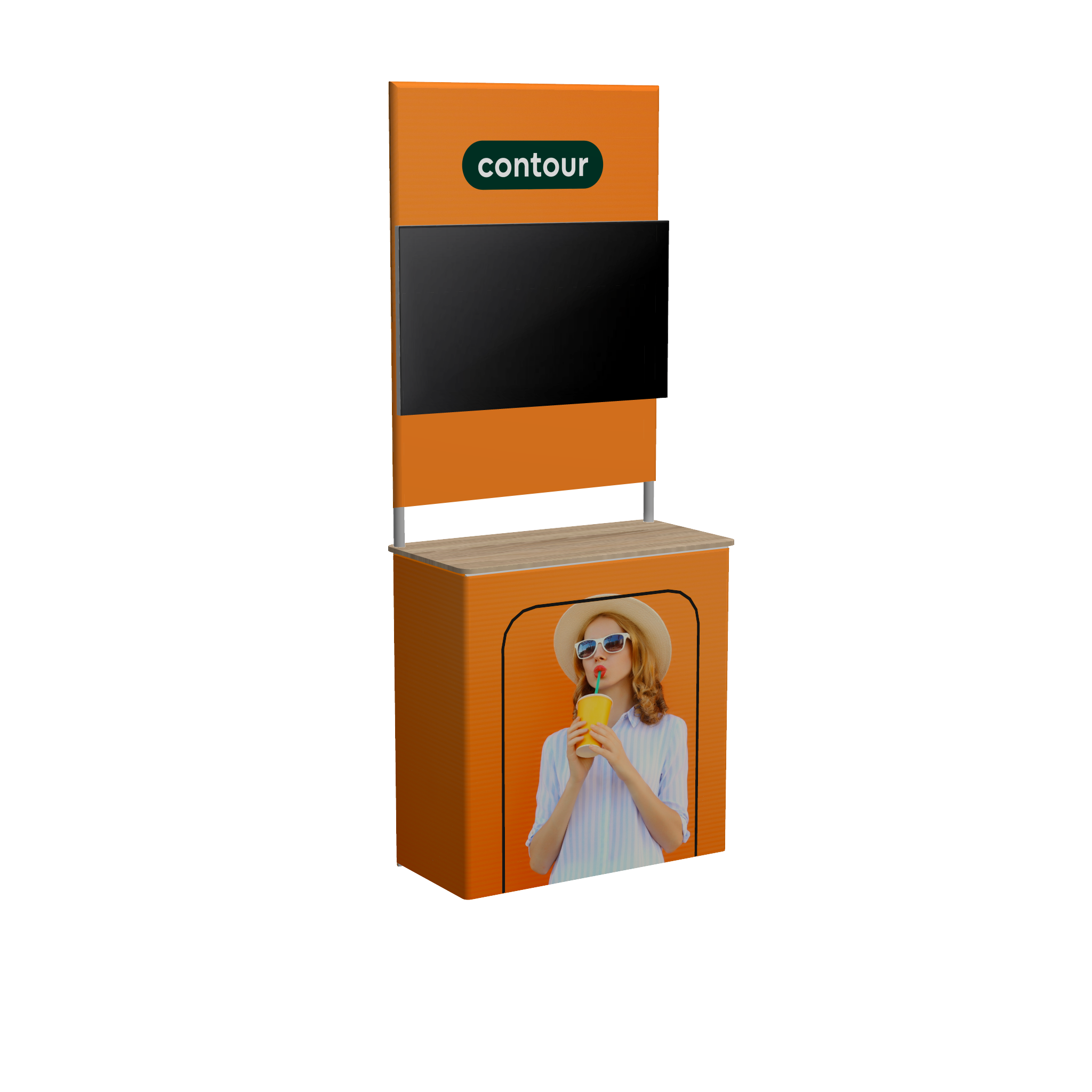 contour counter with tv