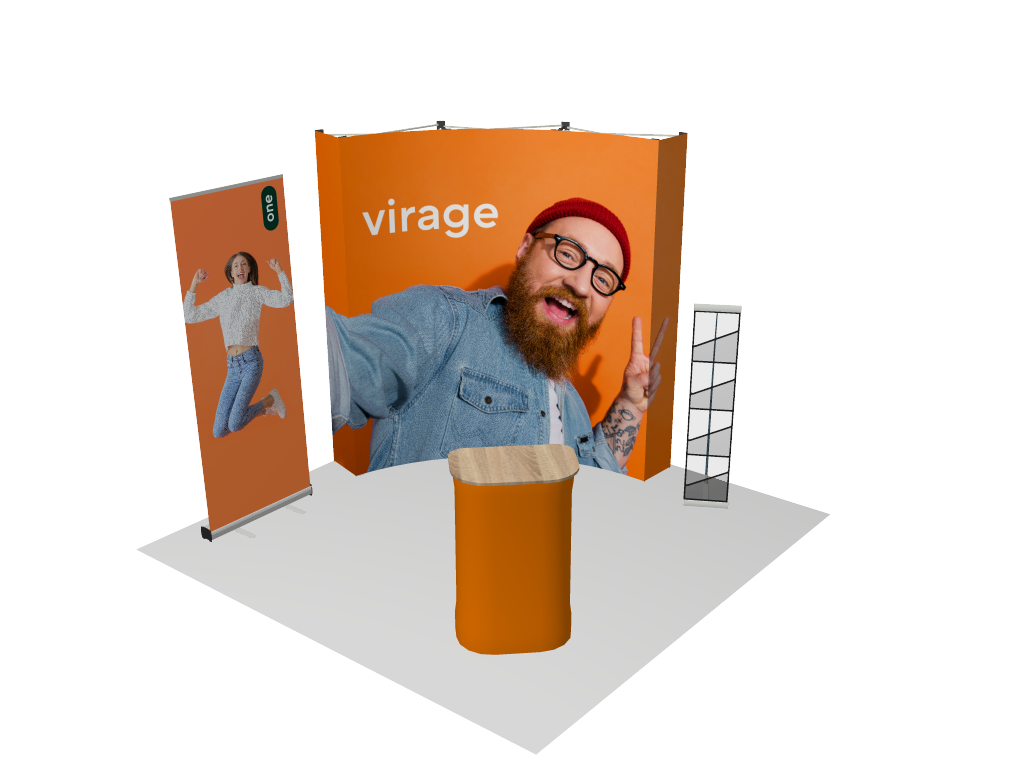 10×10′ tradeshow virage kit